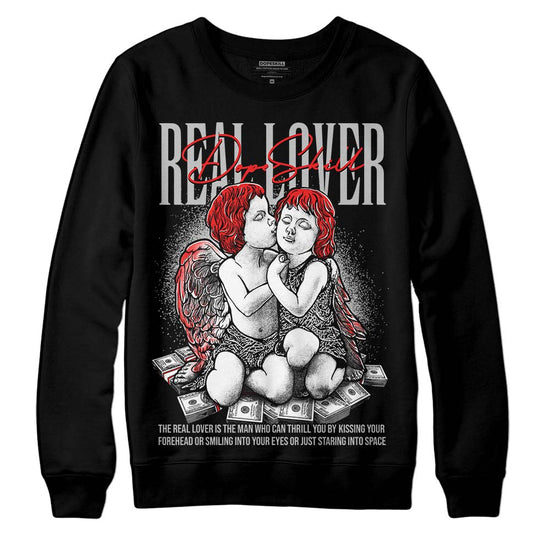 Jordan Spizike Low Bred DopeSkill Sweatshirt Real Lover Graphic Streetwear - Black