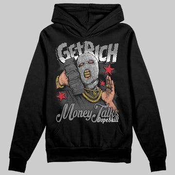 Jordan 4 “Black Cat” (2025) DopeSkill Hoodie Sweatshirt Get Rich Graphic Streetwear - Black
