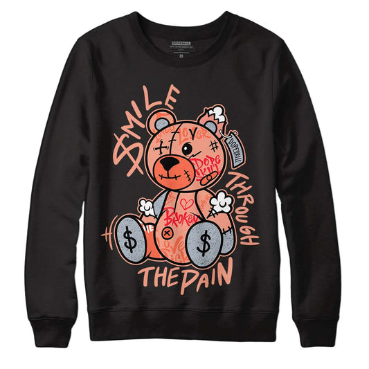 DJ Khaled x Jordan 5 Retro ‘Crimson Bliss’ DopeSkill Sweatshirt Smile Through The Pain Graphic Streetwear - Black