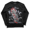 Jordan 4 “Bred Reimagined” DopeSkill Long Sleeve T-Shirt True Love Will Kill You Graphic Streetwear - Black