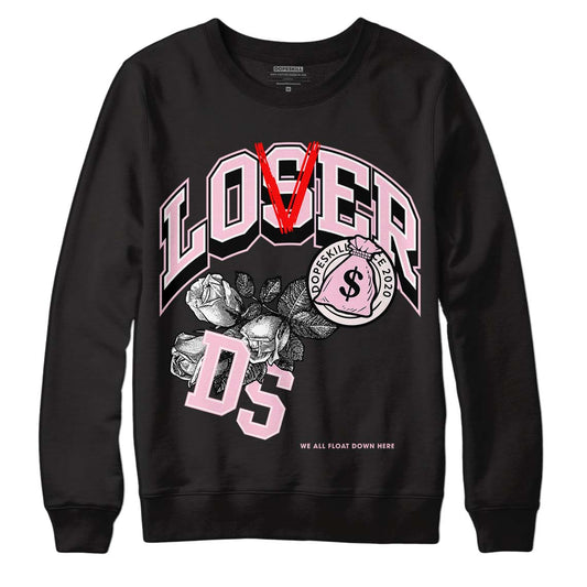 Dunk Low LX Pink Foam DopeSkill Sweatshirt Loser Lover Graphic Streetwear - Black