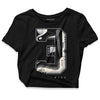 Jordan 3 “Off Noir” DopeSkill Women's Crop Top No.3 Graphic Streetwear - Black