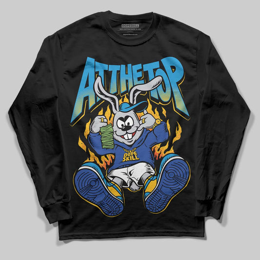 Royal Blue Sneakers DopeSkill Long Sleeve T-Shirt At The Top Graphic Streetwear - Black