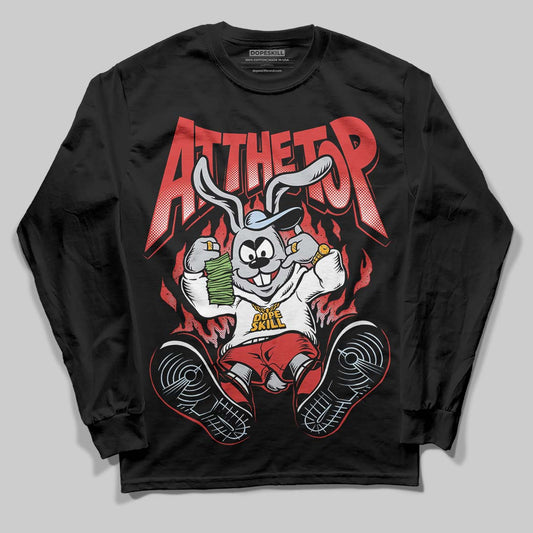 Jordan 6 “Reverse Infrared” DopeSkill Long Sleeve T-Shirt At The Top Graphic Streetwear - Black
