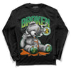 Green Sneakers DopeSkill Long Sleeve T-Shirt Sick Bear Graphic Streetwear - Black 