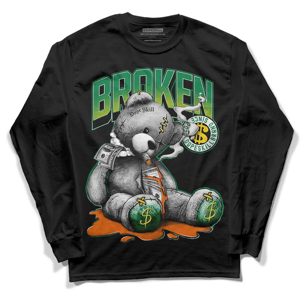 Green Sneakers DopeSkill Long Sleeve T-Shirt Sick Bear Graphic Streetwear - Black 