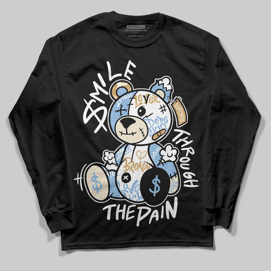 Nike Air Diamond Turf Must Be the Money DopeSkill Long Sleeve T-Shirt Smile Through The Pain Graphic Streetwear - Black