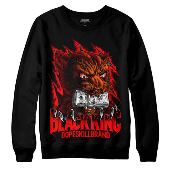 Jordan 1 Retro High OG "Satin Bred" DopeSkill Sweatshirt Black King Graphic Streetwear - Black