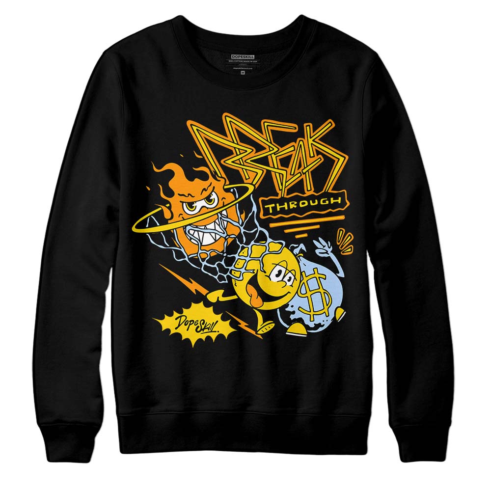 Jordan 6 “Yellow Ochre” DopeSkill Sweatshirt Break Through Graphic Streetwear - black