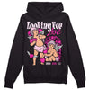 Pink Sneakers DopeSkill Hoodie Sweatshirt Looking For Love Graphic Streetwear - Black