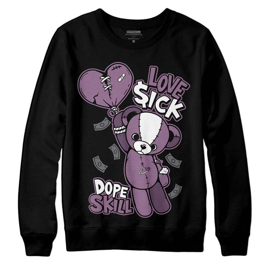 Jordan 2 “Mauve/Off-Noir” DopeSkill Sweatshirt Love Sick Graphic Streetwear - Black