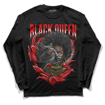 Jordan 1 Retro High OG "Satin Bred" DopeSkill Long Sleeve T-Shirt New Black Queen Graphic Streetwear - Black