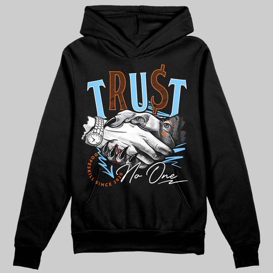 Dunk Low Futura University Blue DopeSkill Hoodie Sweatshirt Trust No One Graphic Streetwear - Black