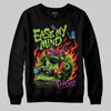 Neon Green Sneakers DopeSkill Sweatshirt Ease My Mind Graphic Streetwear - black