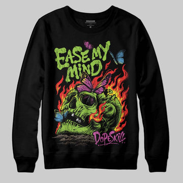 Neon Green Sneakers DopeSkill Sweatshirt Ease My Mind Graphic Streetwear - black