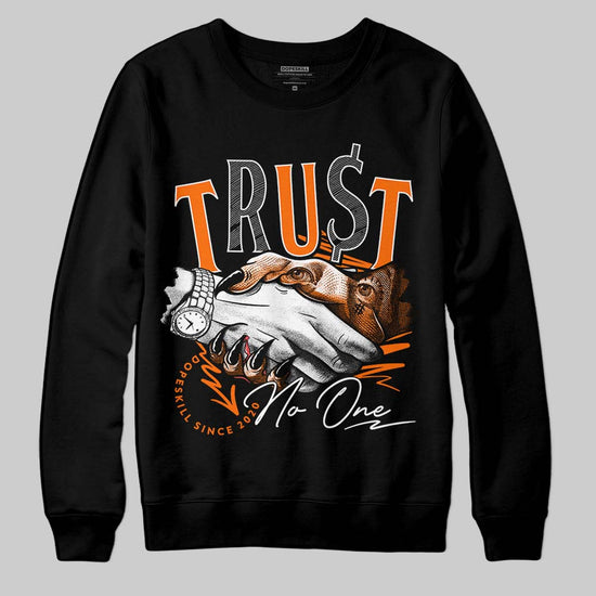 Orange, Black & White﻿ Sneakers DopeSkill Sweatshirt Trust No One Graphic Streetwear - Black