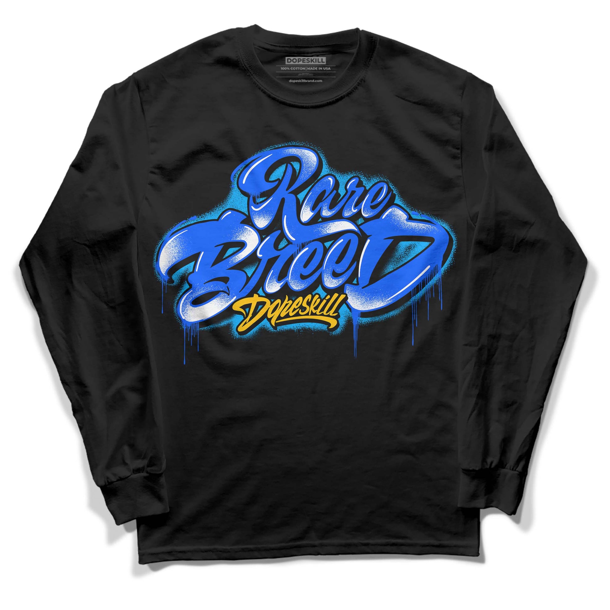 Royal Blue Sneakers DopeSkill Long Sleeve T-Shirt Rare Breed Type Graphic Streetwear - Black