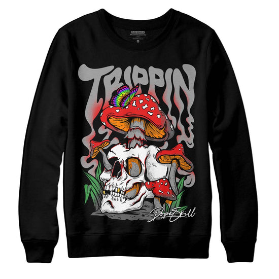 Grey Sneakers DopeSkill Sweatshirt Trippin Graphic Streetwear - Black