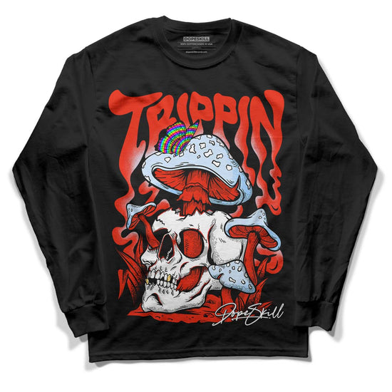 Jordan 6 Retro Toro Bravo DopeSkill Long Sleeve T-Shirt Trippin Graphic Streetwear - Black