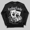 Grey Sneakers DopeSkill Long Sleeve T-Shirt Feeling Lucky Graphic Streetwear - Black