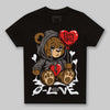 Jordan 4 Retro Cave Stone DopeSkill Toddler Kids T-shirt Broken Bear Graphic Streetwear - Black