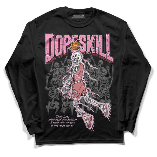 Valentine's Day Collection DopeSkill Long Sleeve T-Shirt Thunder Dunk Graphic Streetwear - Black