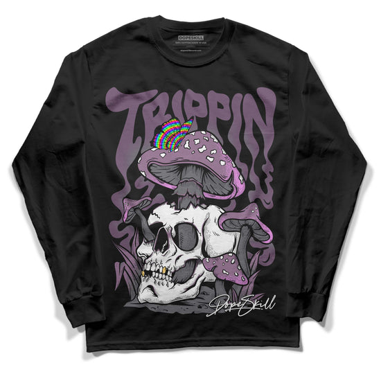 Jordan 2 “Mauve/Off-Noir” DopeSkill Long Sleeve T-Shirt Trippin Graphic Streetwear - Black 