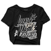 Jordan 3 “Off Noir” DopeSkill Women's Crop Top LOVE Graphic Streetwear - Black