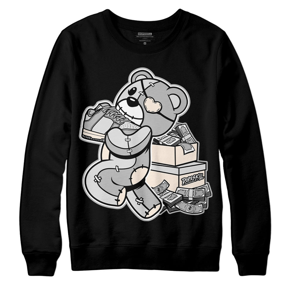 Dunk Low Cool Grey DopeSkill Sweatshirt Bear Steals Sneaker Graphic Streetwear - Black