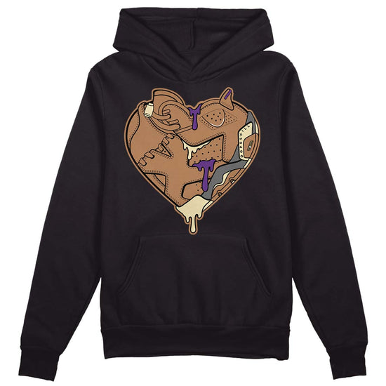 Jordan 6 WMNS Gore-Tex Brown Kelp DopeSkill Hoodie Sweatshirt Heart Jordan 6 Graphic Streetwear - Black