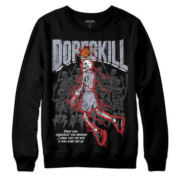 Jordan 4 “Bred Reimagined” DopeSkill Sweatshirt Thunder Dunk Graphic Streetwear - Black