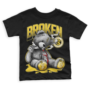 Jordan 4 Tour Yellow Thunder DopeSkill Toddler Kids T-shirt Sick Bear Graphic Streetwear - Black