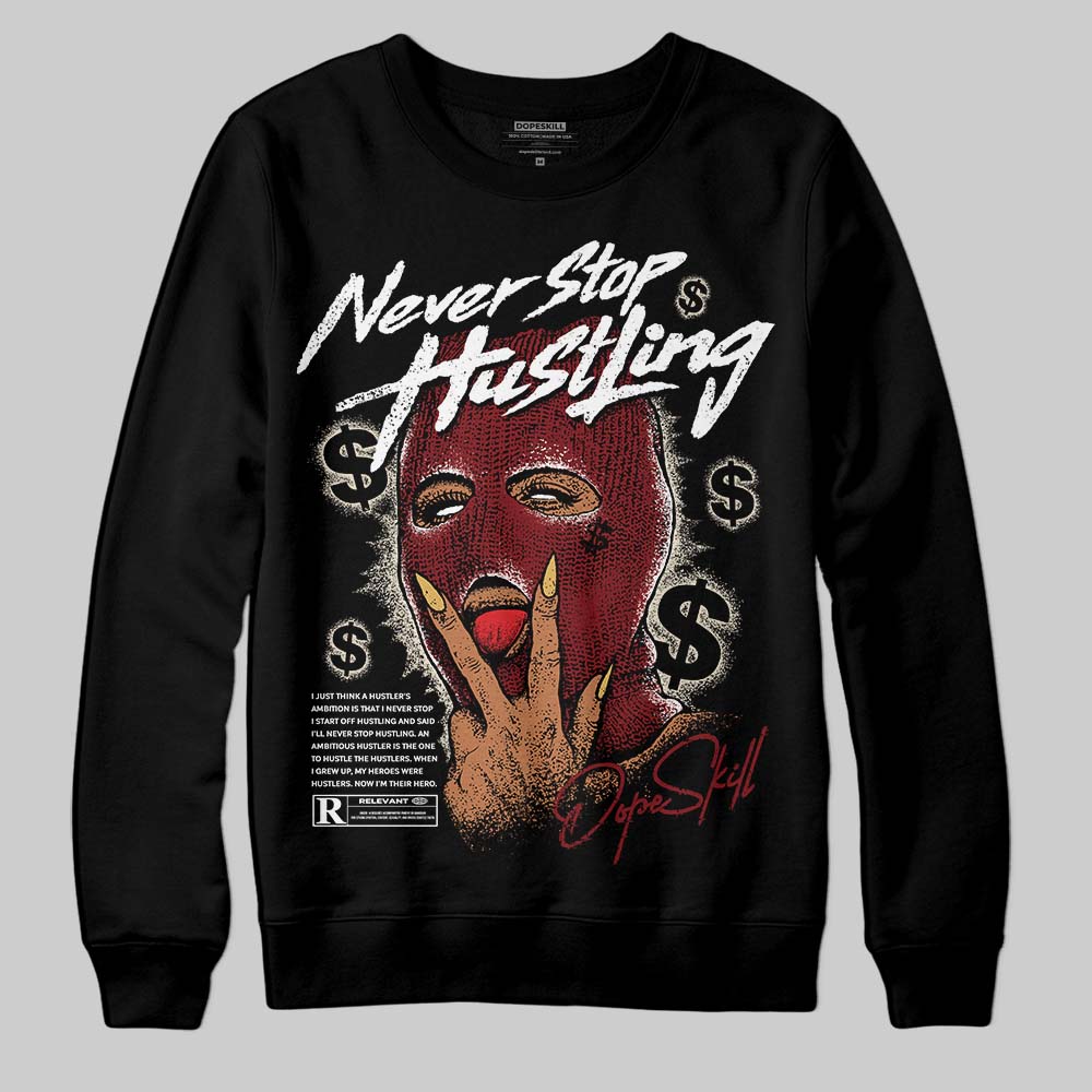 Dunk Low SE Sisterhood Sail Team Red W DopeSkill Sweatshirt Never Stop Hustling Graphic Streetwear - Black