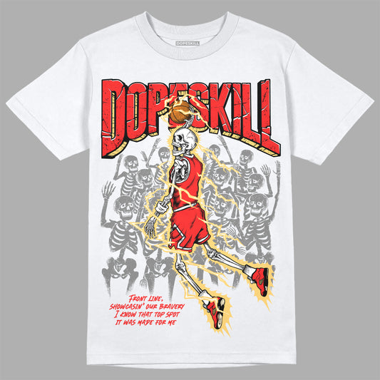 Jordan 5 "Dunk On Mars" DopeSkill T-Shirt Thunder Dunk Graphic Streetwear - White