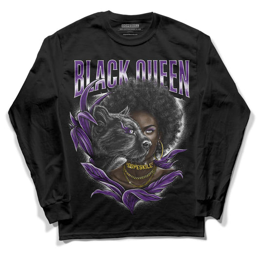 Jordan 12 “Field Purple” DopeSkill Long Sleeve T-Shirt New Black Queen Graphic Streetwear - Black