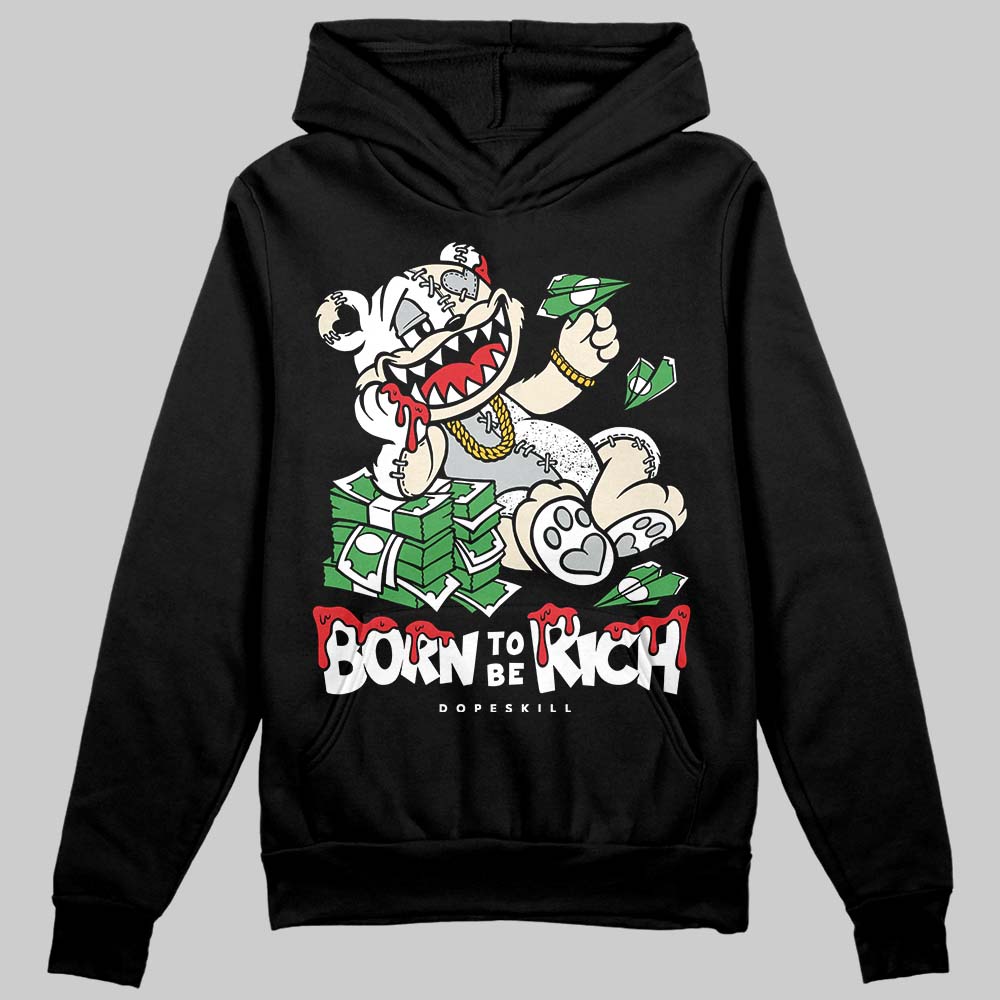 Jordan 5 Retro Reverse Metallic DopeSkill Hoodie Sweatshirt Born To Be Rich Graphic Streetwear - Black