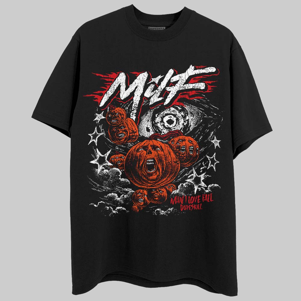 Jordan 3 Retro Fire Red DopeSkill T-Shirt MILF Graphic Streetwear  - Black