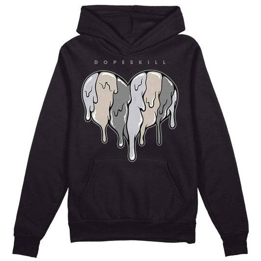 Grey Sneakers DopeSkill Hoodie Sweatshirt Slime Drip Heart Graphic Streetwear - Black