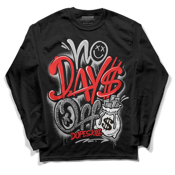 Jordan Spizike Low Bred DopeSkill Long Sleeve T-Shirt No Days Off Graphic Streetwear - Black