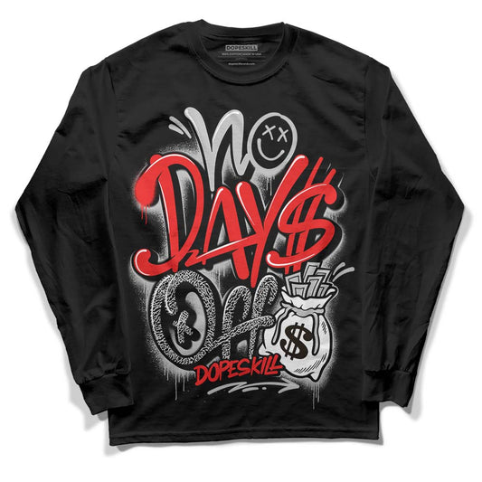 Jordan Spizike Low Bred DopeSkill Long Sleeve T-Shirt No Days Off Graphic Streetwear - Black