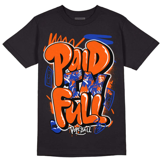 Dunk Low Futura Orange Blaze DopeSkill T-Shirt New Paid In Full Graphic Streetwear - Black