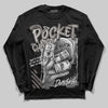 Jordan 4 Retro Cave Stone DopeSkill Long Sleeve T-Shirt Pocket Change Graphic Streetwear - Black