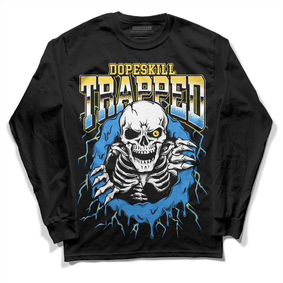 Dunk Low Pro SB Homer DopeSkill Long Sleeve T-Shirt Trapped Halloween Graphic Streetwear - Black