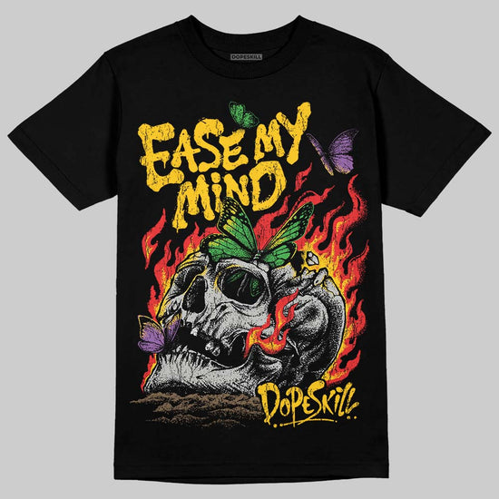 Yellow Sneakers DopeSkill T-Shirt Ease My Mind Graphic Streetwear - Black