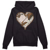 Jordan 3 Retro Palomino DopeSkill Hoodie Sweatshirt Heart Jordan 3 Graphic Streetwear - Black