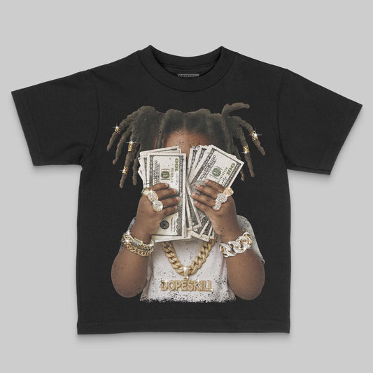 Jordan 4 “Flight Club” DopeSkill Toddler Kids T-shirt Rich Youth Graphic Streetwear - Black