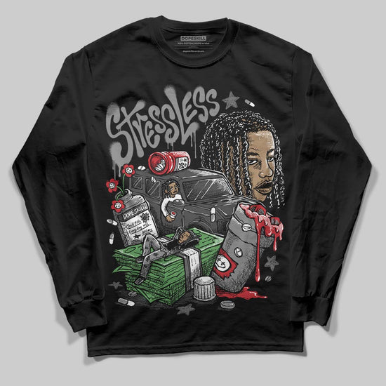 Jordan 4 “Black Cat” (2025) DopeSkill Long Sleeve T-Shirt Stressless Graphic Streetwear - Black