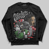Jordan 4 “Black Cat” (2025) DopeSkill Long Sleeve T-Shirt Stressless Graphic Streetwear - Black