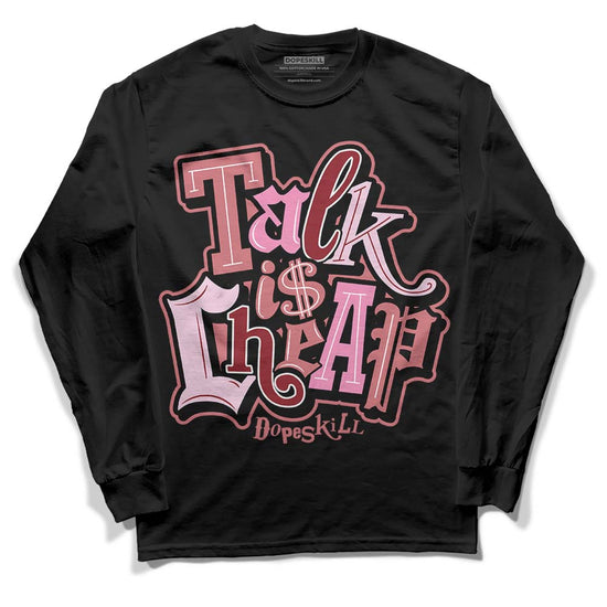 Valentine's Day Collection DopeSkill Long Sleeve T-Shirt Talk Is Chip Graphic Streetwear - Black