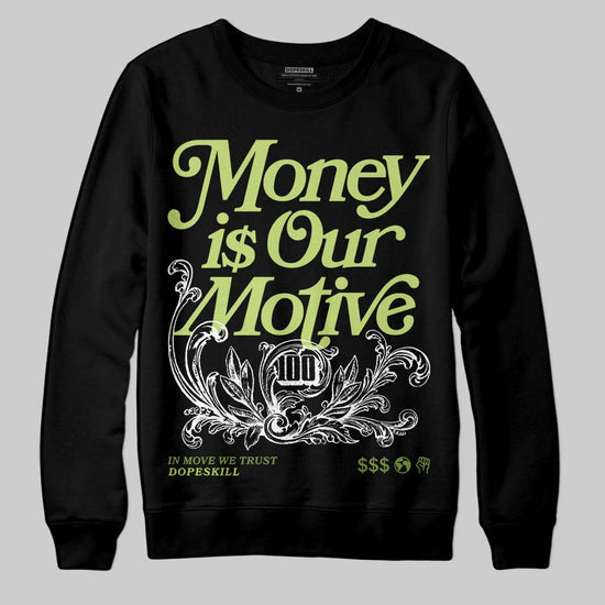 Dunk Low Pro SB 'Fruity Pack - Green Apple' DopeSkill Sweatshirt Money Is Our Motive Typo Graphic Streetwear - Black